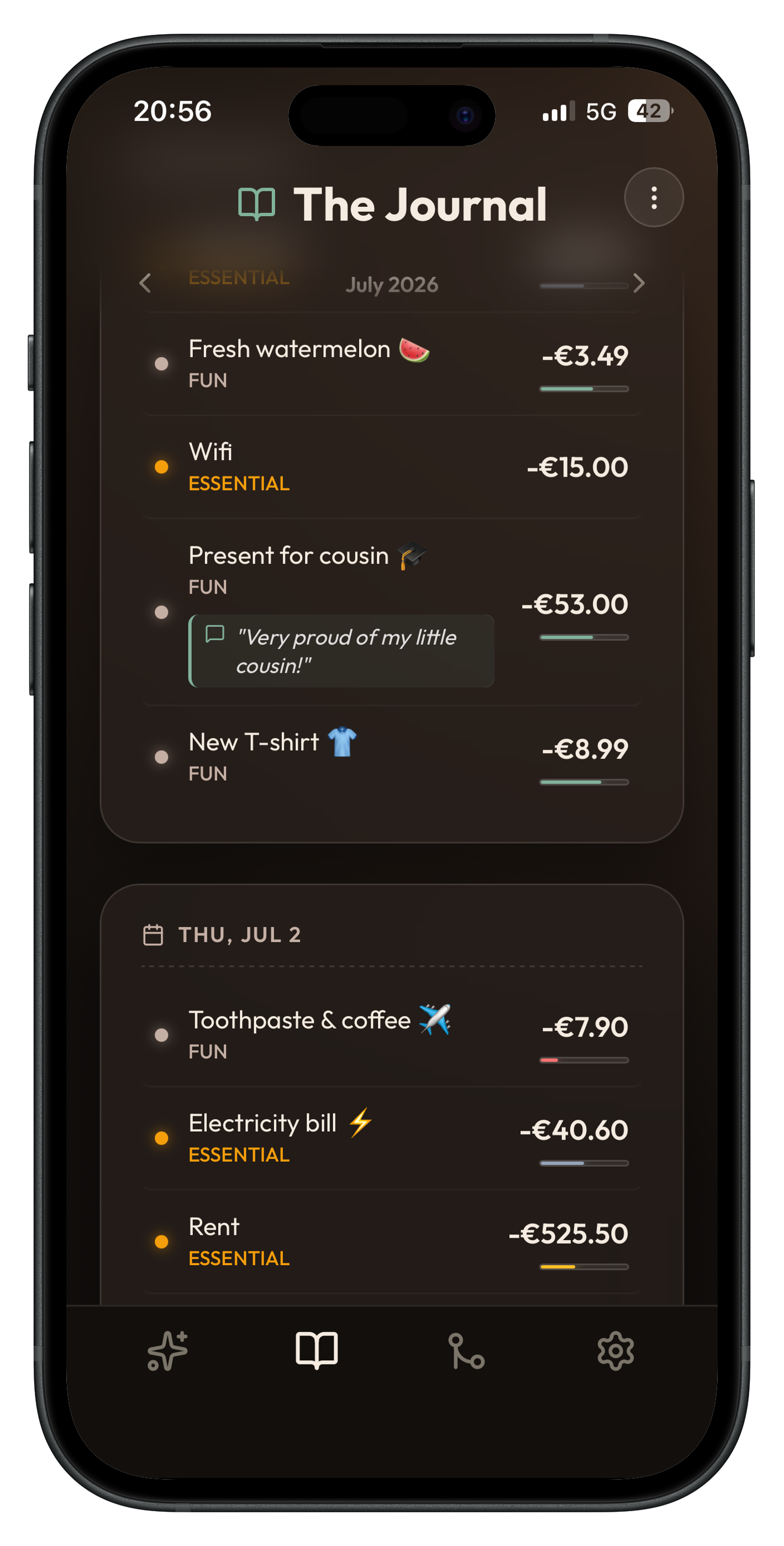 Boppi app interface showcasing core features
